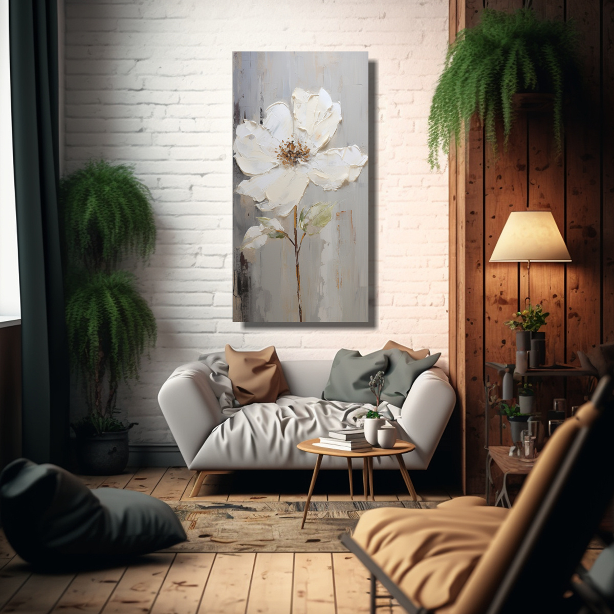 pintura-de-flores-blancas-estilo-decorativo-para-cuarto-en-lienzo-1