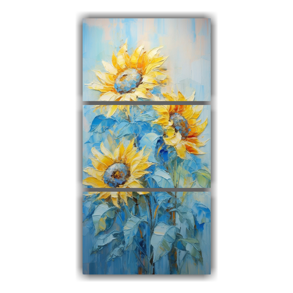 pintura-de-girasoles-azules-en-lienzo-estilo-moderno