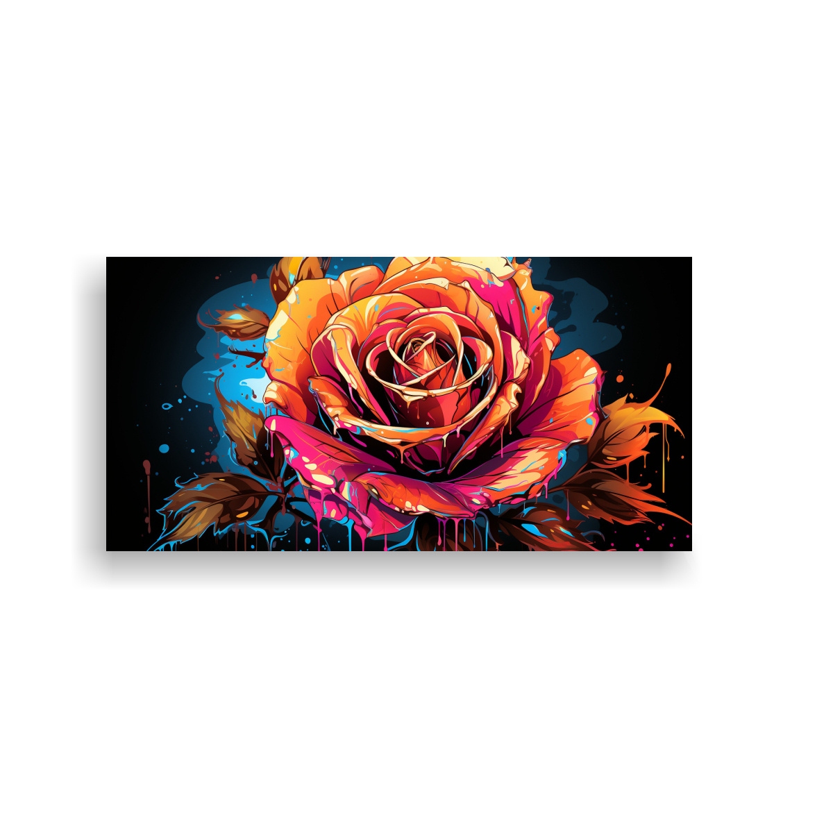 pintura-de-graffiti-estilo-rosa-en-bastidor-de-galer-a