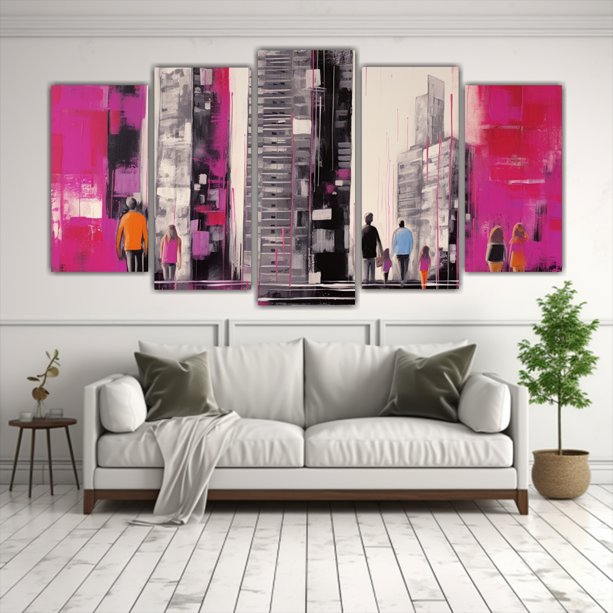 pintura-de-invierno-de-una-familia-buscando-un-edificio-alto-1