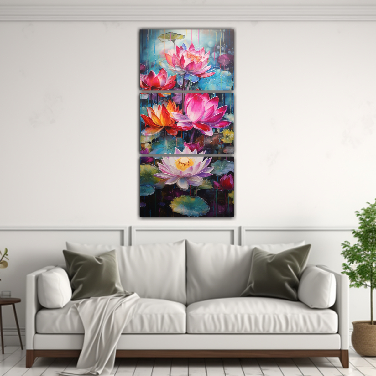 pintura-de-loto-vibrante-en-lienzo-composiciones-espectaculares-en-equilibrio-1