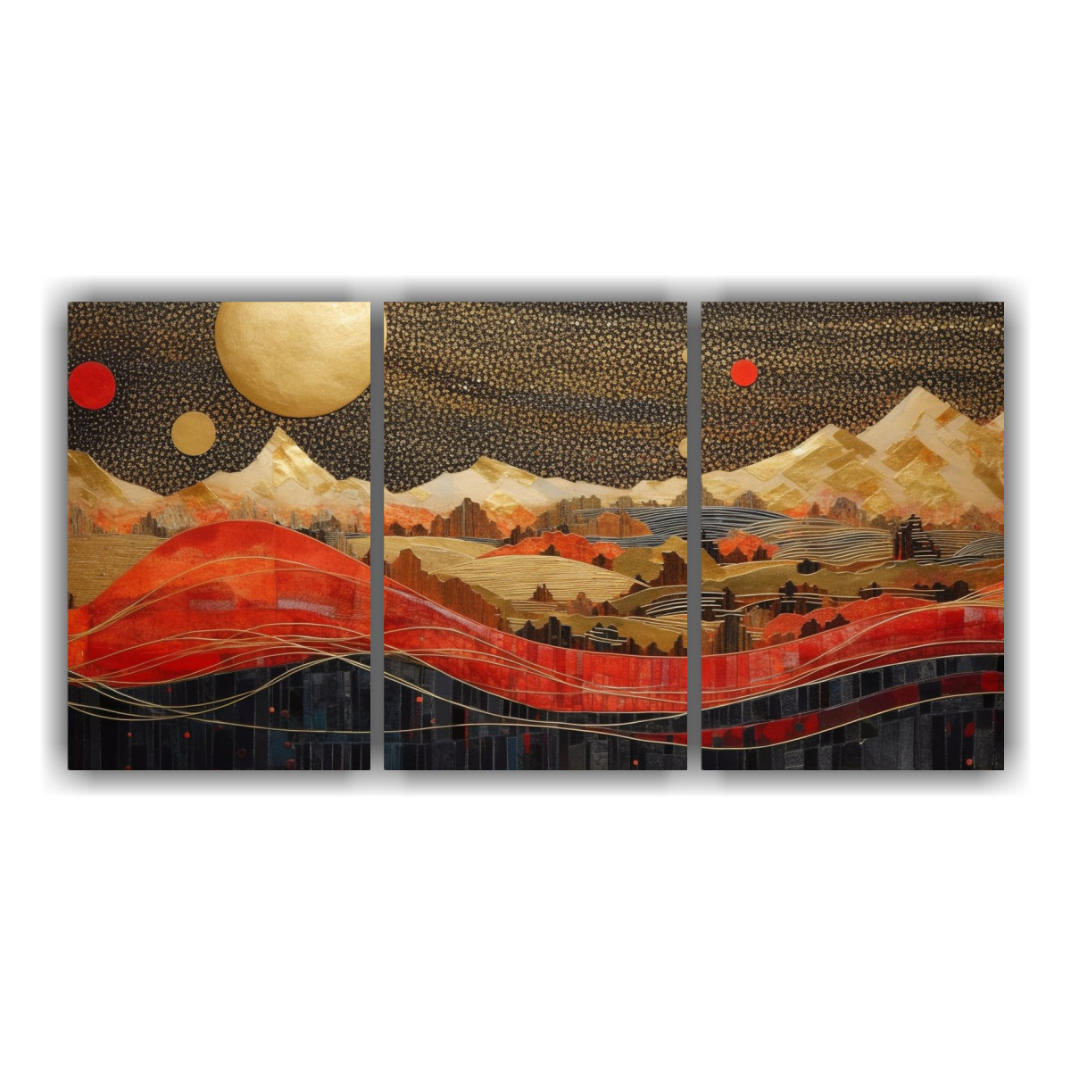 pintura-de-monta-as-con-luna-set-3-composiciones-calidos-calma