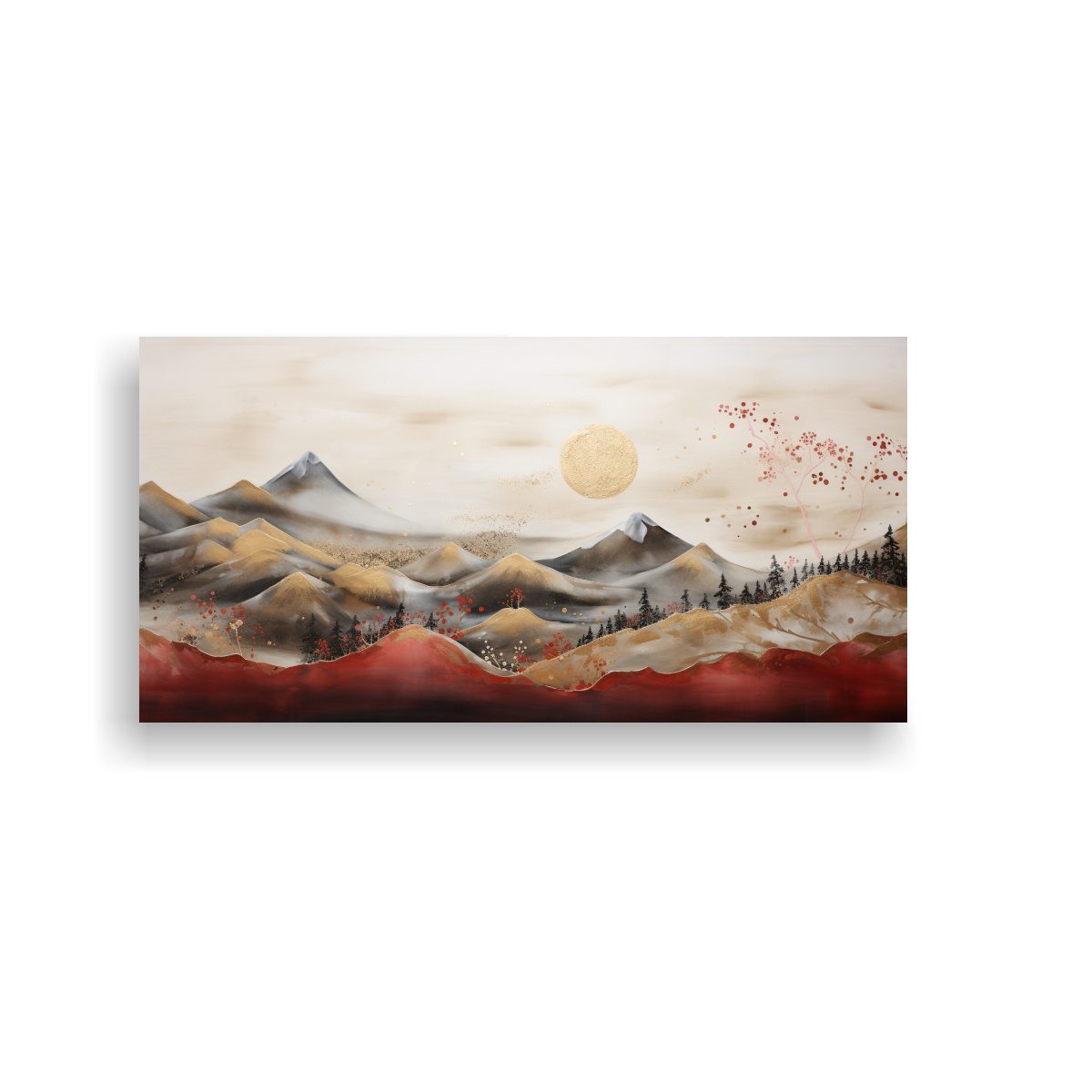 pintura-de-pared-abstracta-monta-a-con-estilo-elegante-y-reflejo