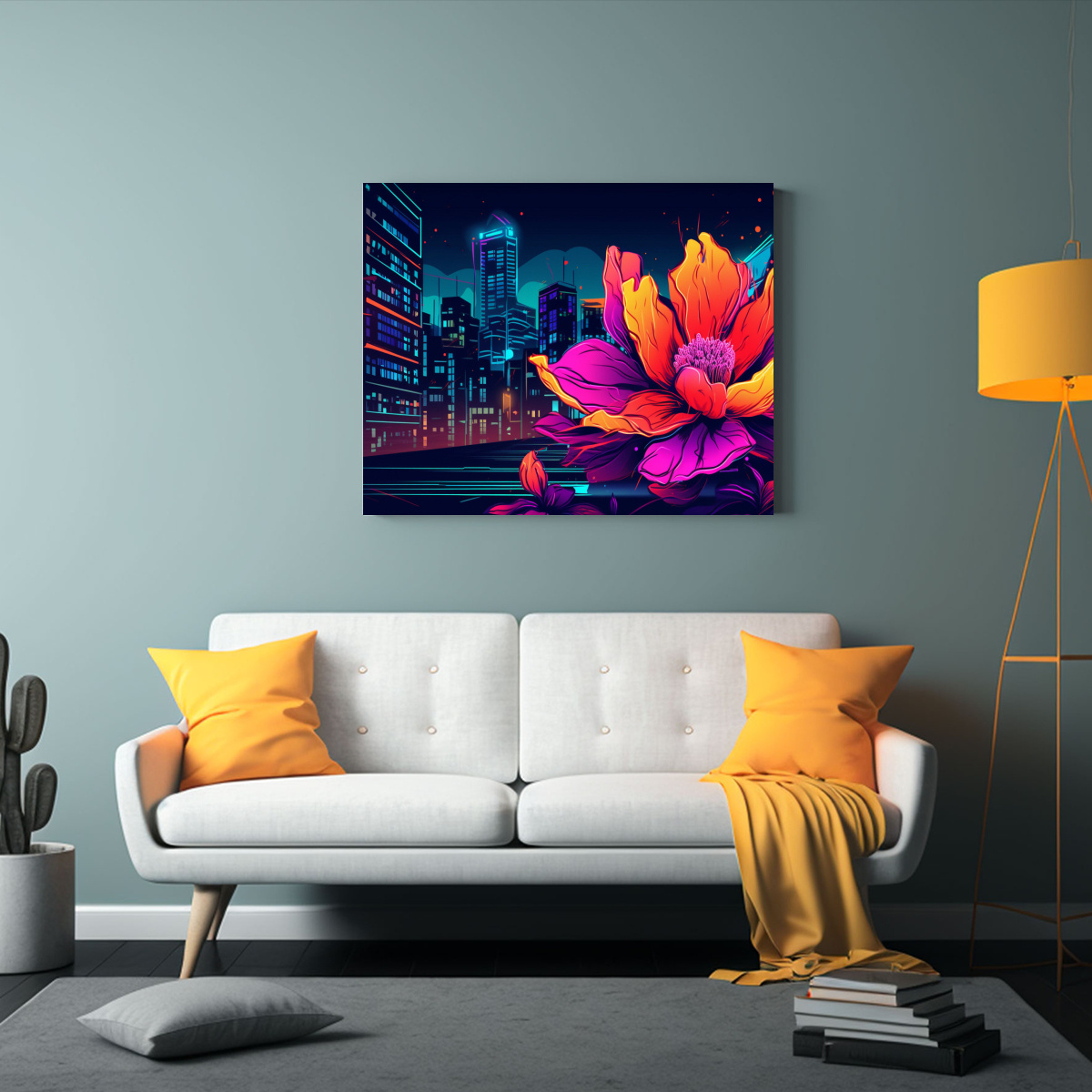 pintura-de-pared-creativa-flor-din-mica-en-un-lienzo-alegre-1