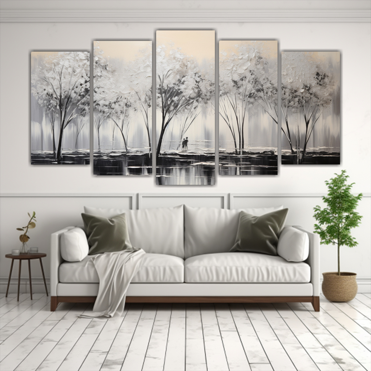 pintura-de-pared-en-negro-y-plata-de-estilo-abstracto-1