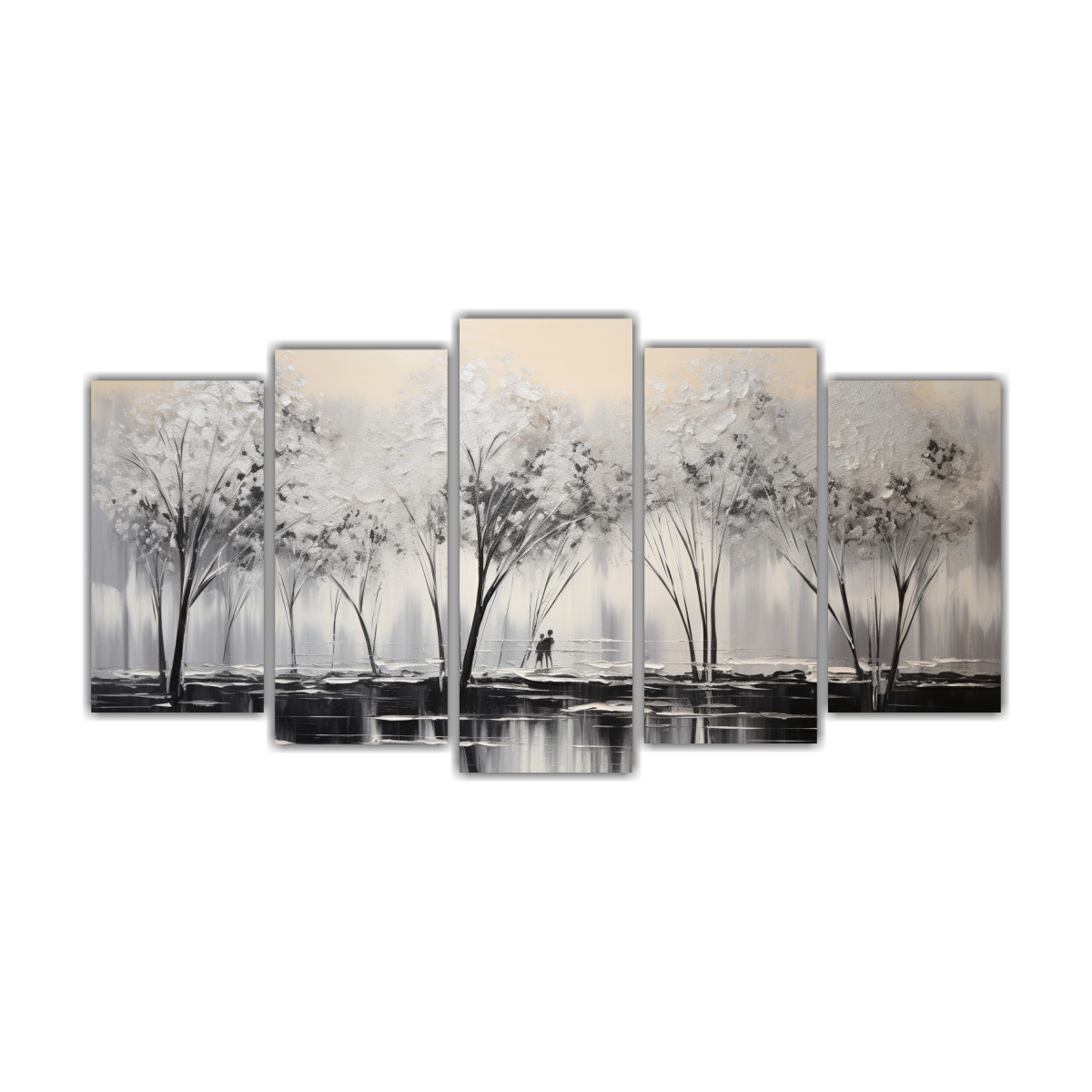 pintura-de-pared-en-negro-y-plata-de-estilo-abstracto