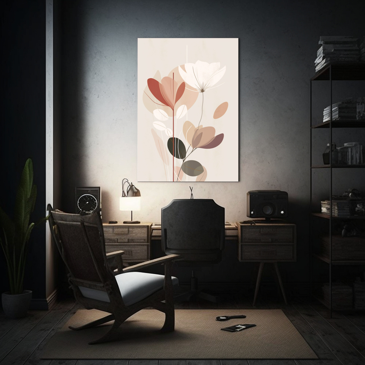 pintura-de-pared-floral-abstracta-minimalista-en-beige-y-desva-do-1