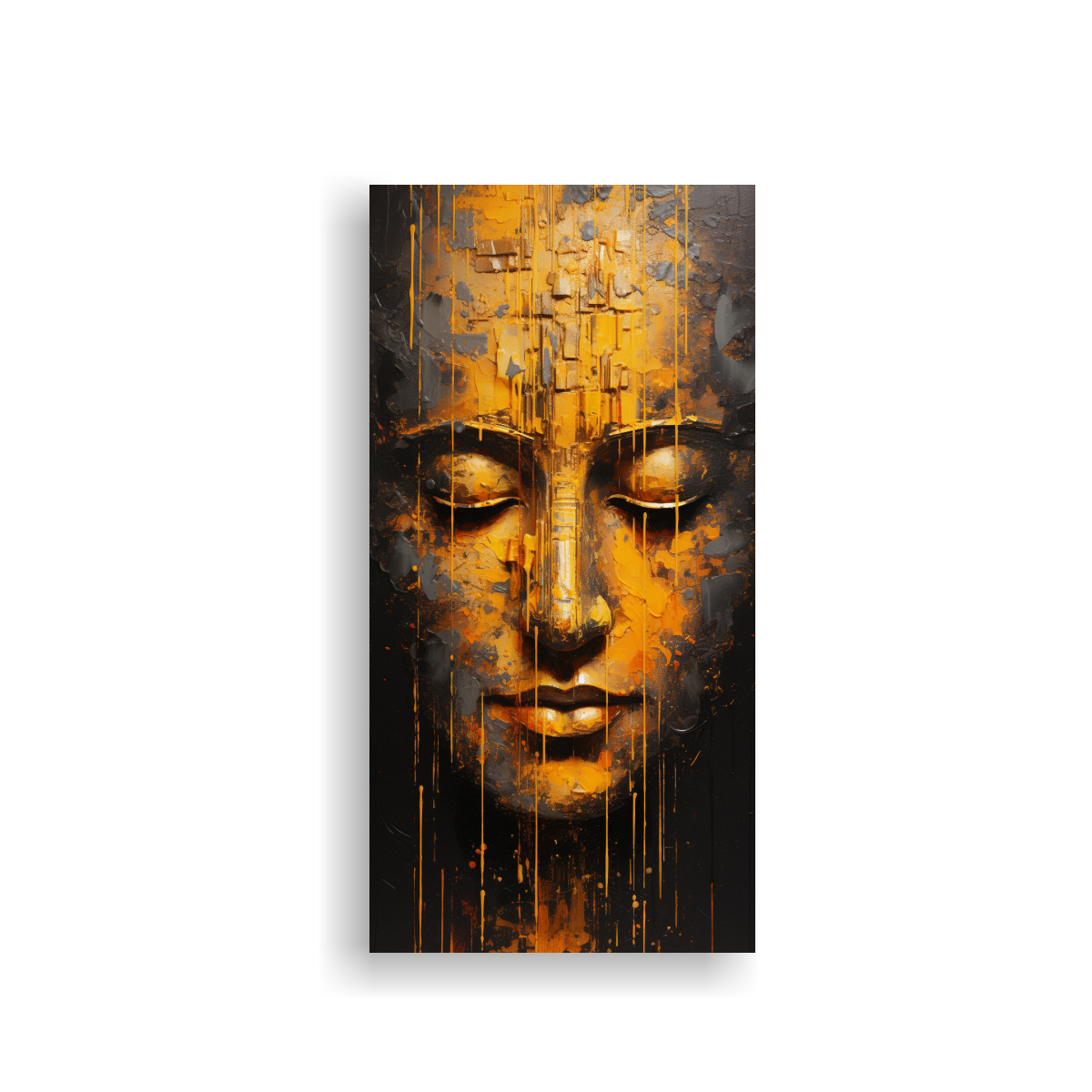 pintura-de-pared-intensa-con-rostro-adorable-de-buda-en-estilo-abstracto-dorado-y-vibrante