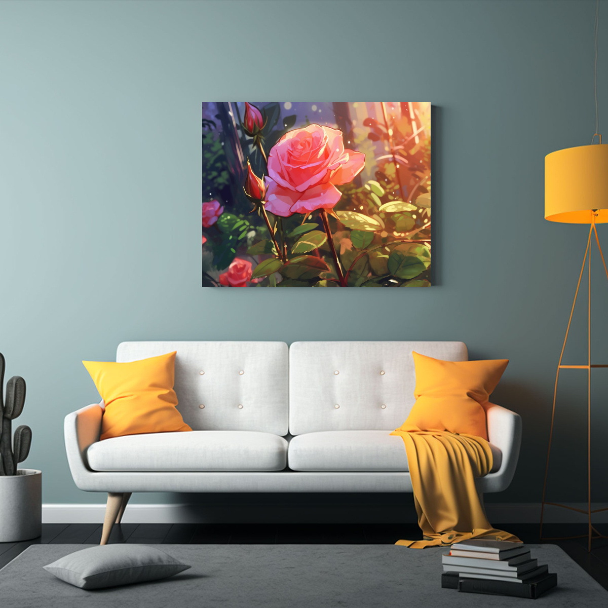 pintura-de-pared-rosa-hermosa-en-un-jard-n-1