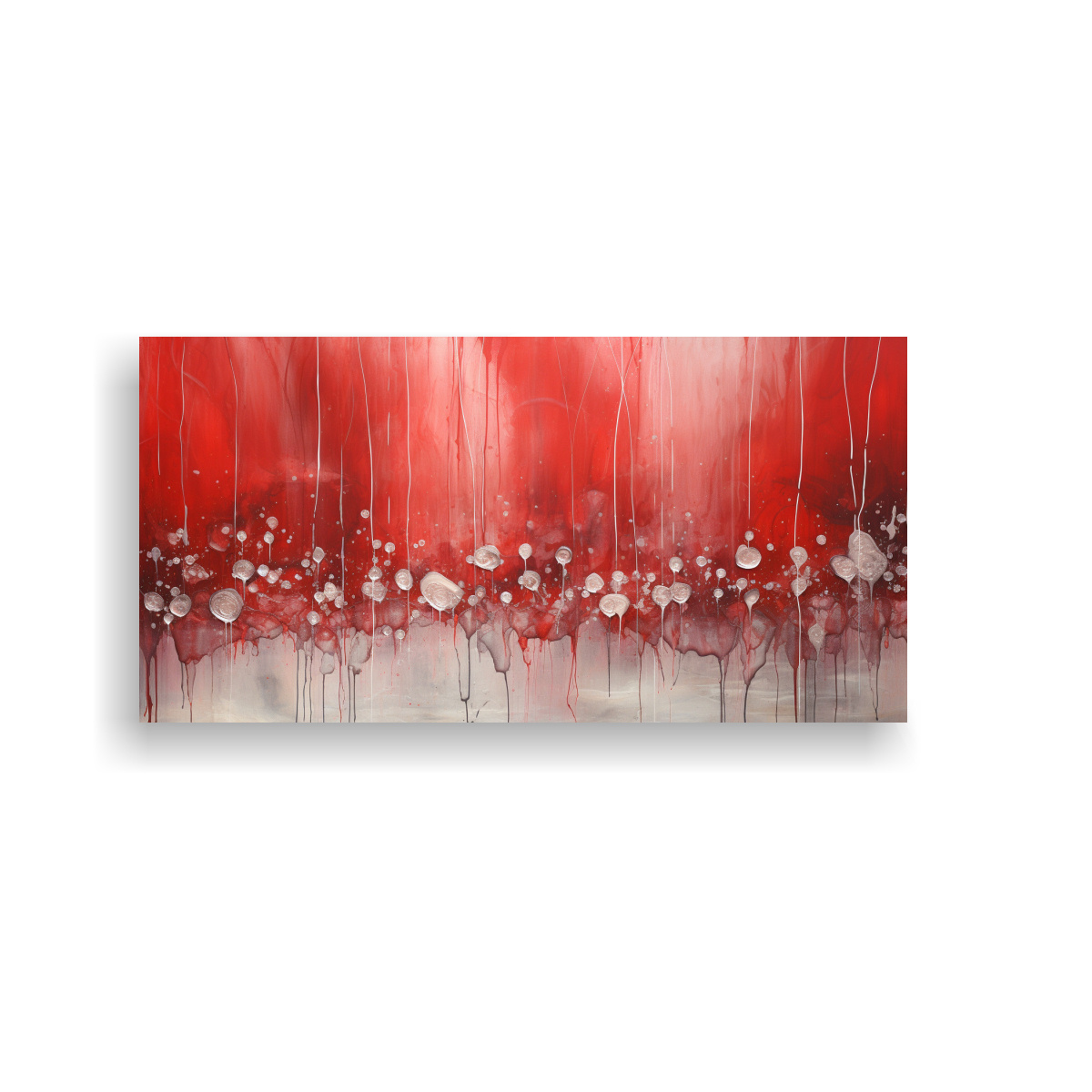pintura-de-pared-vintage-en-rojo-y-plata-en-estilo-visual