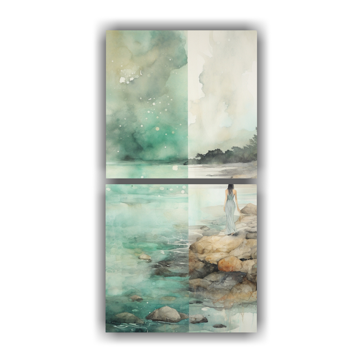 pintura-de-vanguardia-cultural-con-colores-vibrantes-verde-azulado-y-plateado