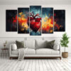 pintura-decorativa-abstracta-cinco-artes-patron-intenso-representaci-n-callejera-del-ritmo-de-los-corazones-1