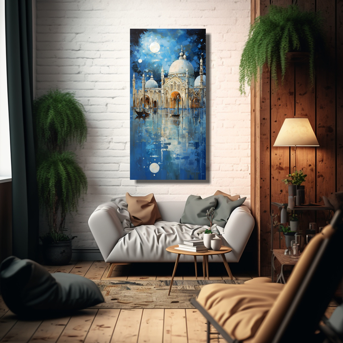 pintura-decorativa-abstracta-con-motivos-plateados-y-azules-brillantes-1