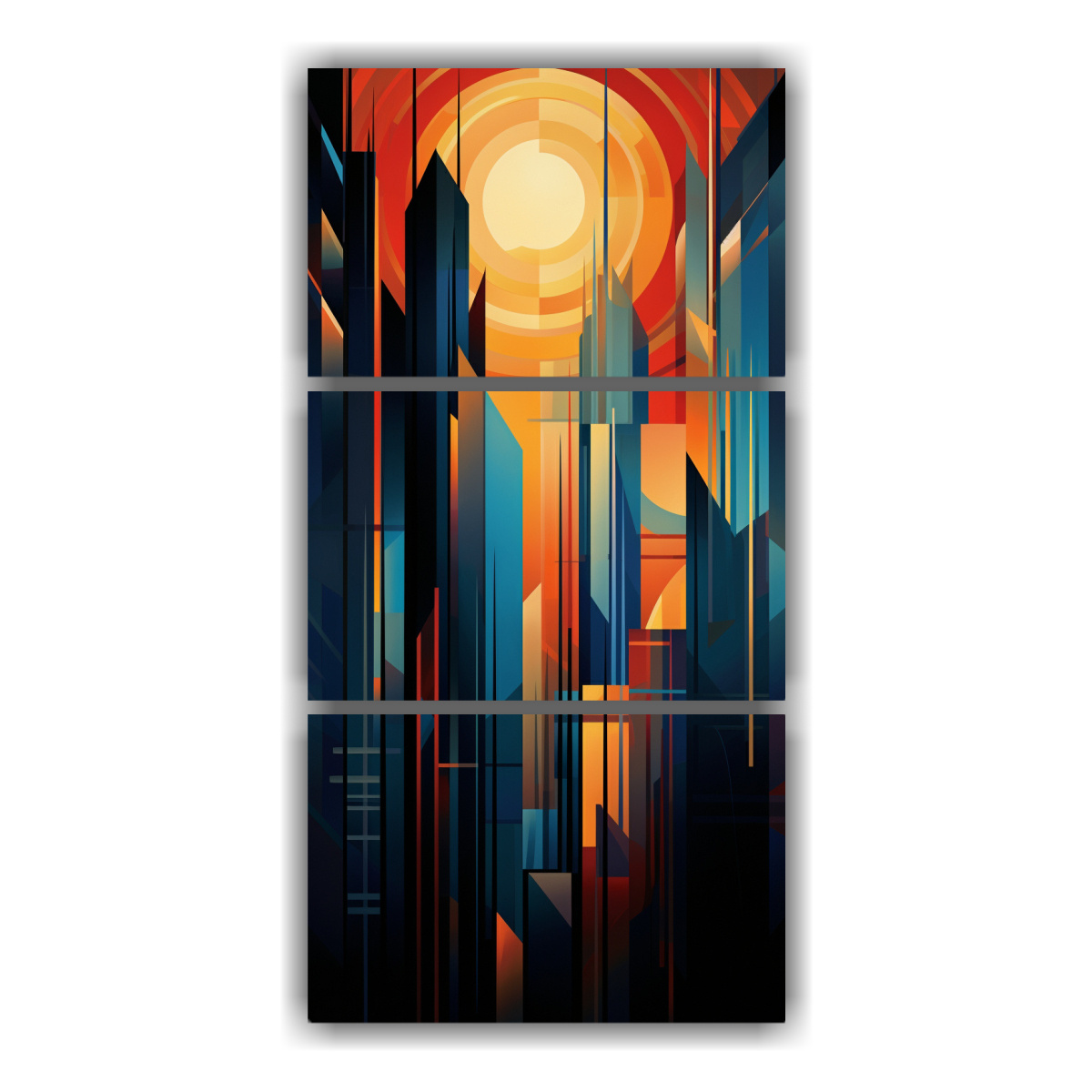 pintura-decorativa-abstracta-de-la-expresividad-de-la-l-nea-de-horizonte-de-una-ciudad-en-estilo-