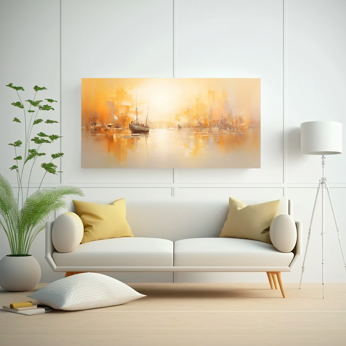 pintura-decorativa-abstracta-de-un-puerto-animado-en-tonos-intensos-1