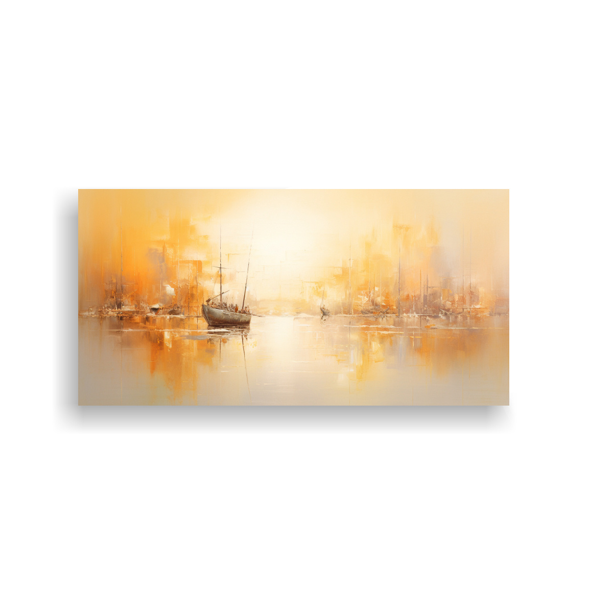 pintura-decorativa-abstracta-de-un-puerto-animado-en-tonos-intensos