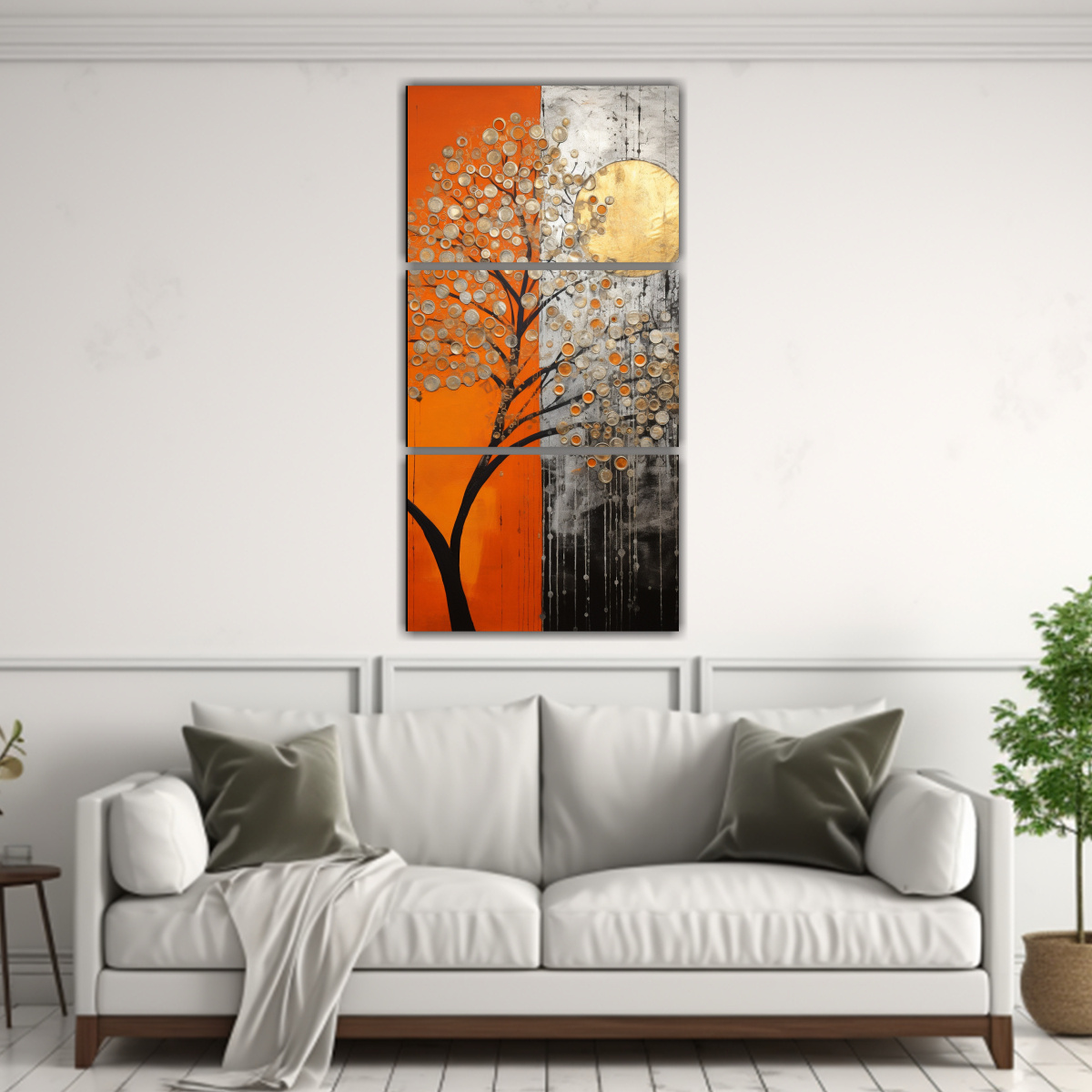 pintura-decorativa-armon-a-crom-tica-con-rbol-en-naranja-y-plata-1