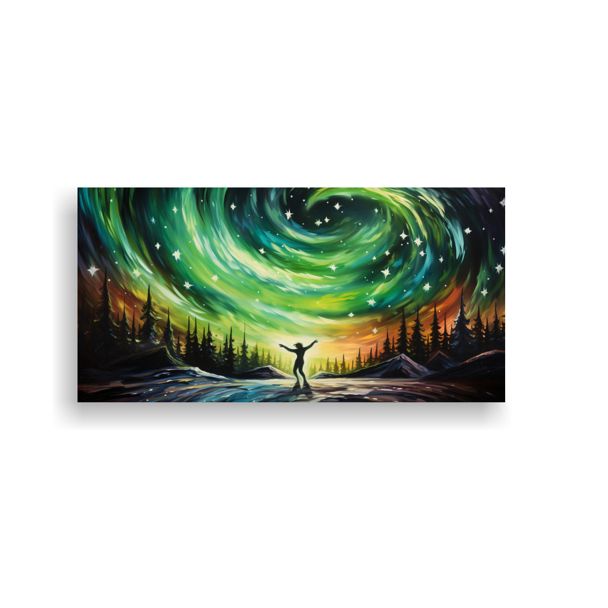 pintura-decorativa-bastidor-dibujo-danza-abstracta-luces-del-norte