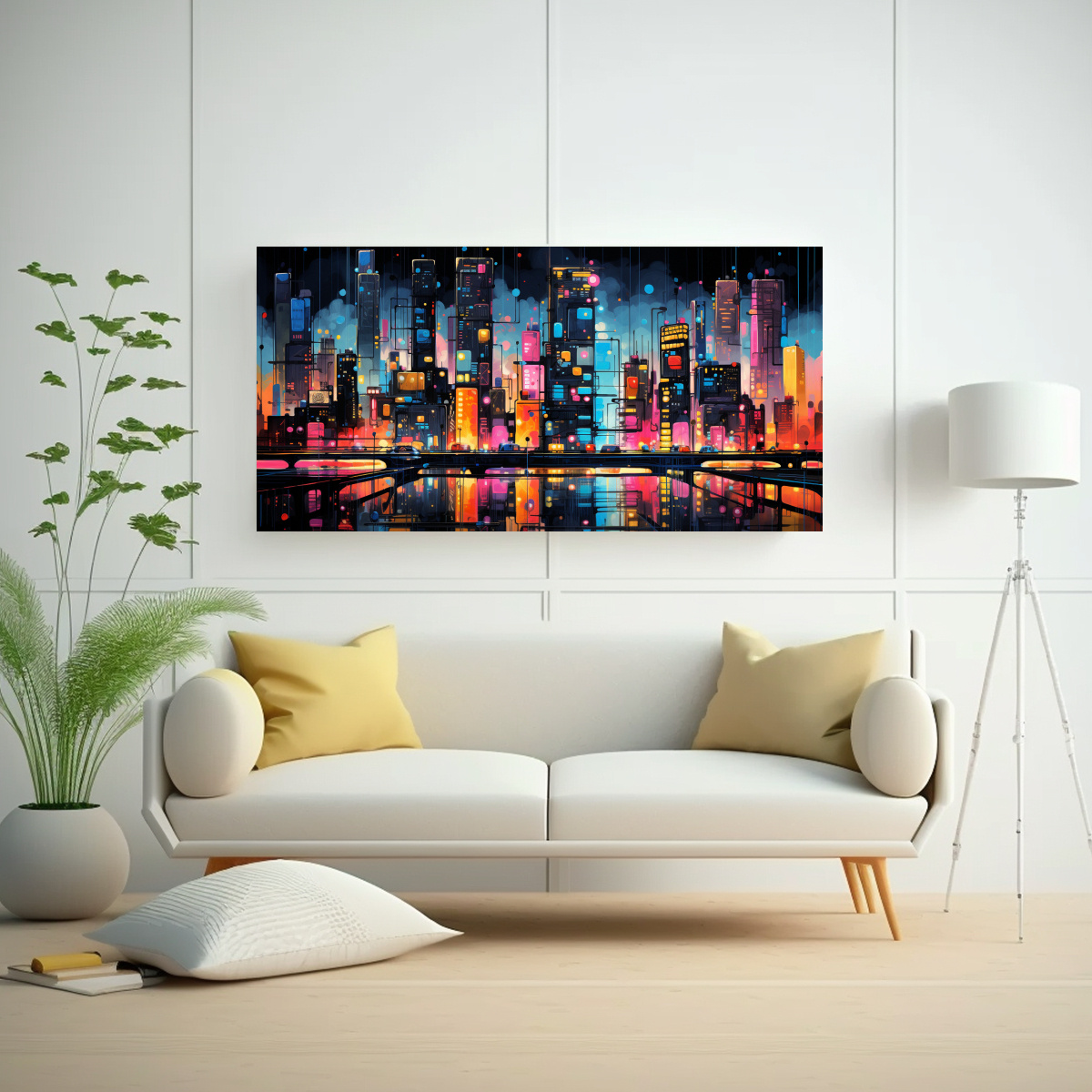 pintura-decorativa-con-impactante-dise-o-abstracto-de-una-ciudad-nocturna-en-vibrantes-colores-1-1