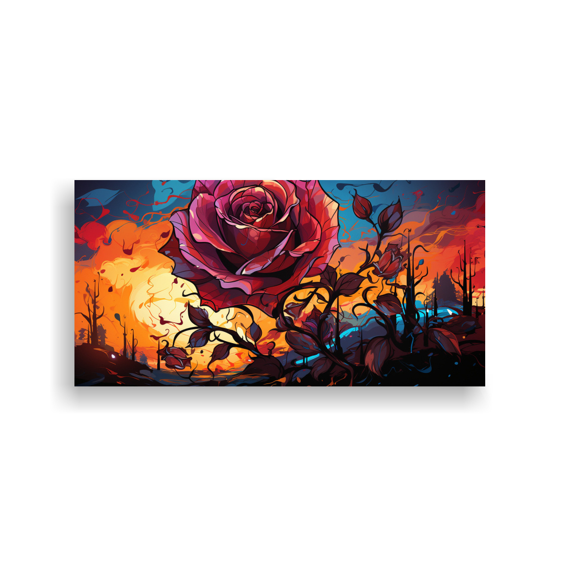 pintura-decorativa-de-arte-gr-fico-estilo-graffiti-con-rosa-en-fondo-