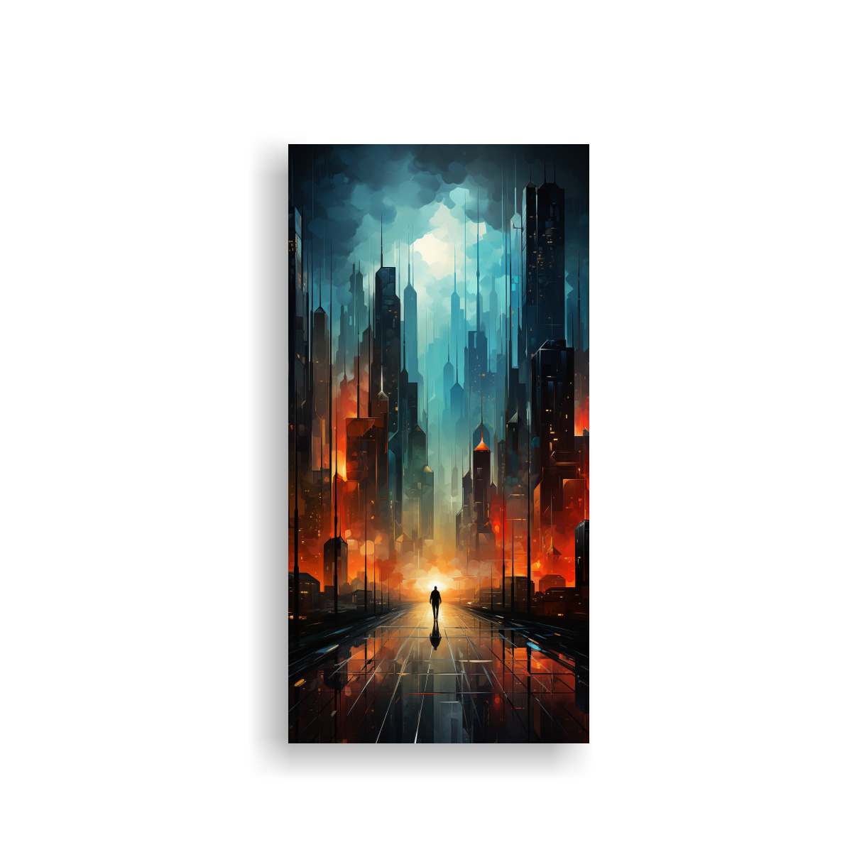 pintura-decorativa-de-ciudad-abstracta-y-adorable-en-lienzo