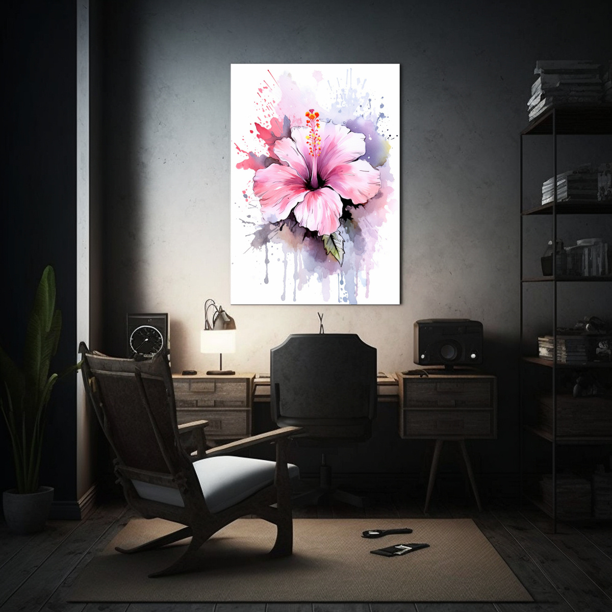 pintura-decorativa-de-hibiscos-rosados-acuarela-colorida-1