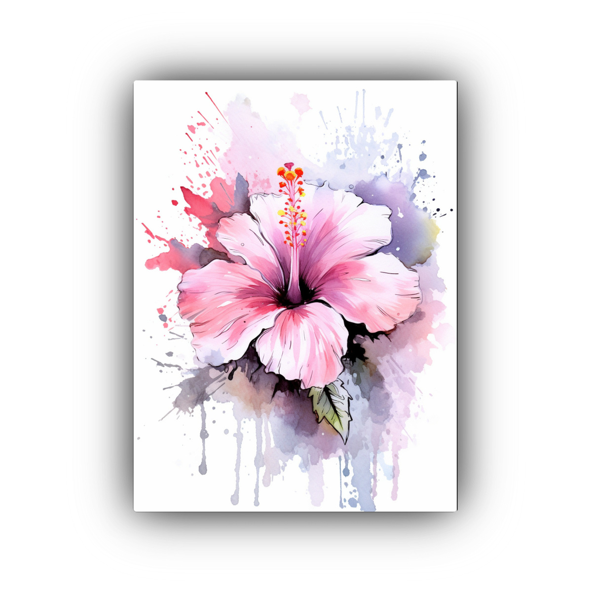 pintura-decorativa-de-hibiscos-rosados-acuarela-colorida