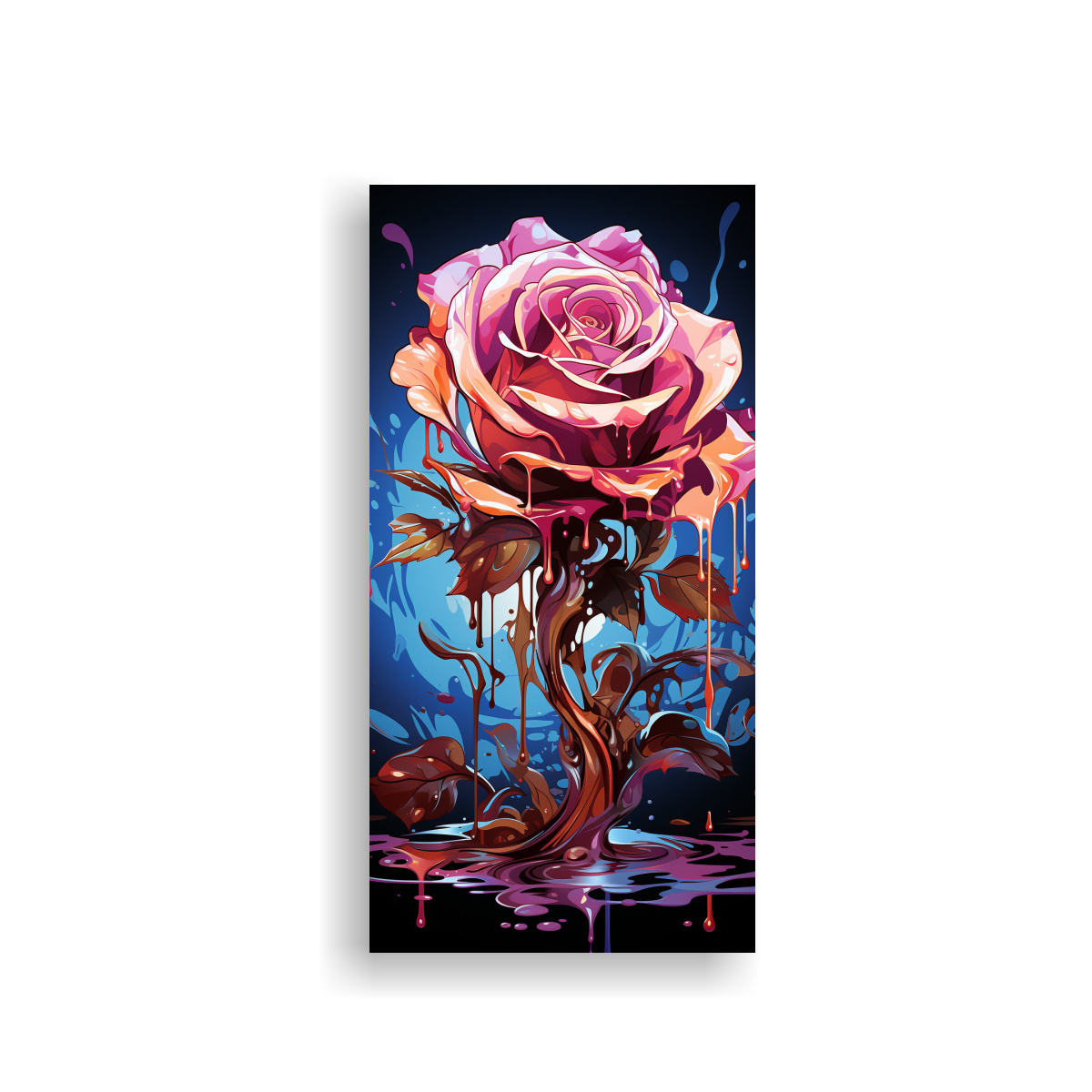 pintura-decorativa-de-lienzo-concepto-espacial-en-tonos-cian-oscuro-y-rosa