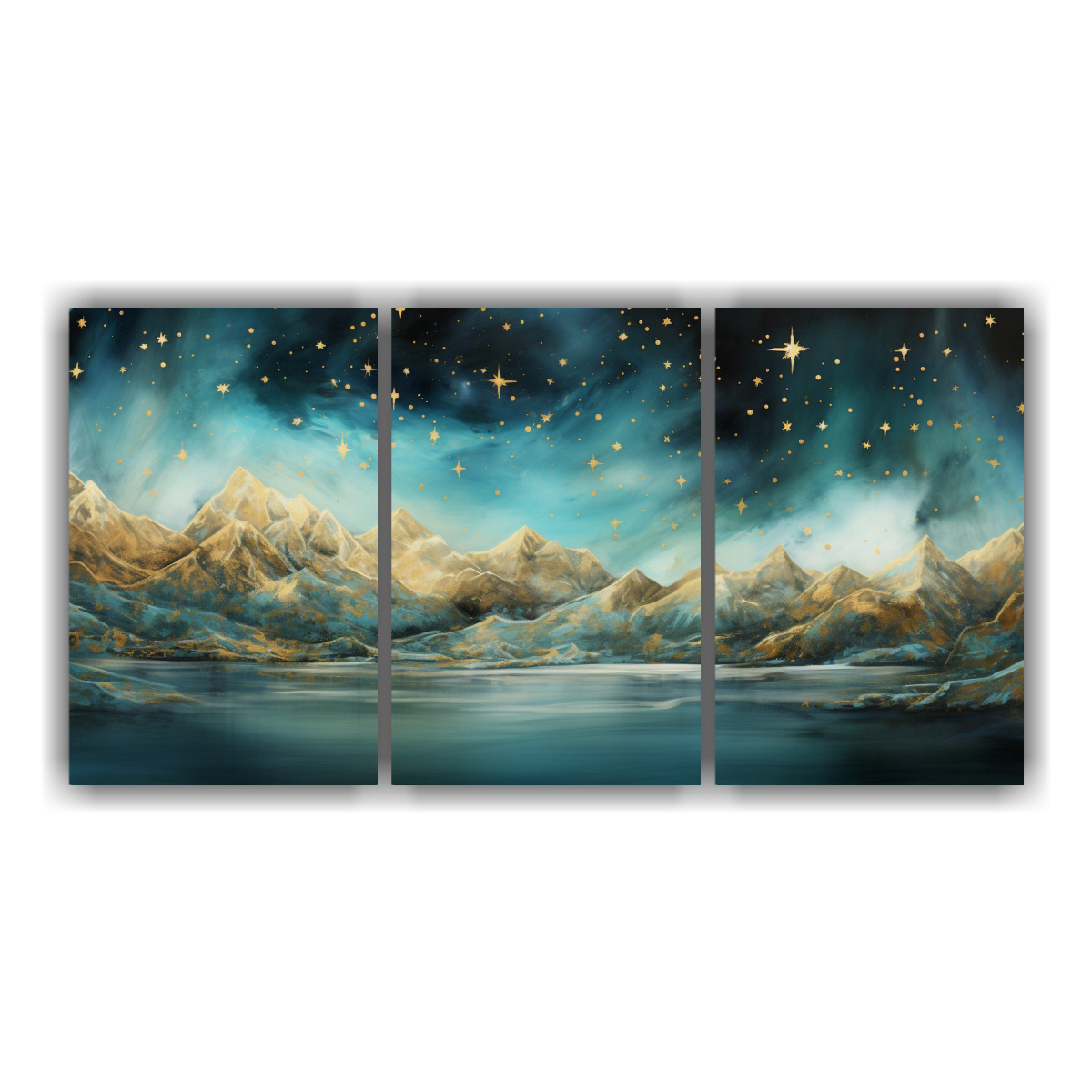 pintura-decorativa-de-paisaje-monta-oso-de-tres-artes-espectacular-calma-estilo-elegante