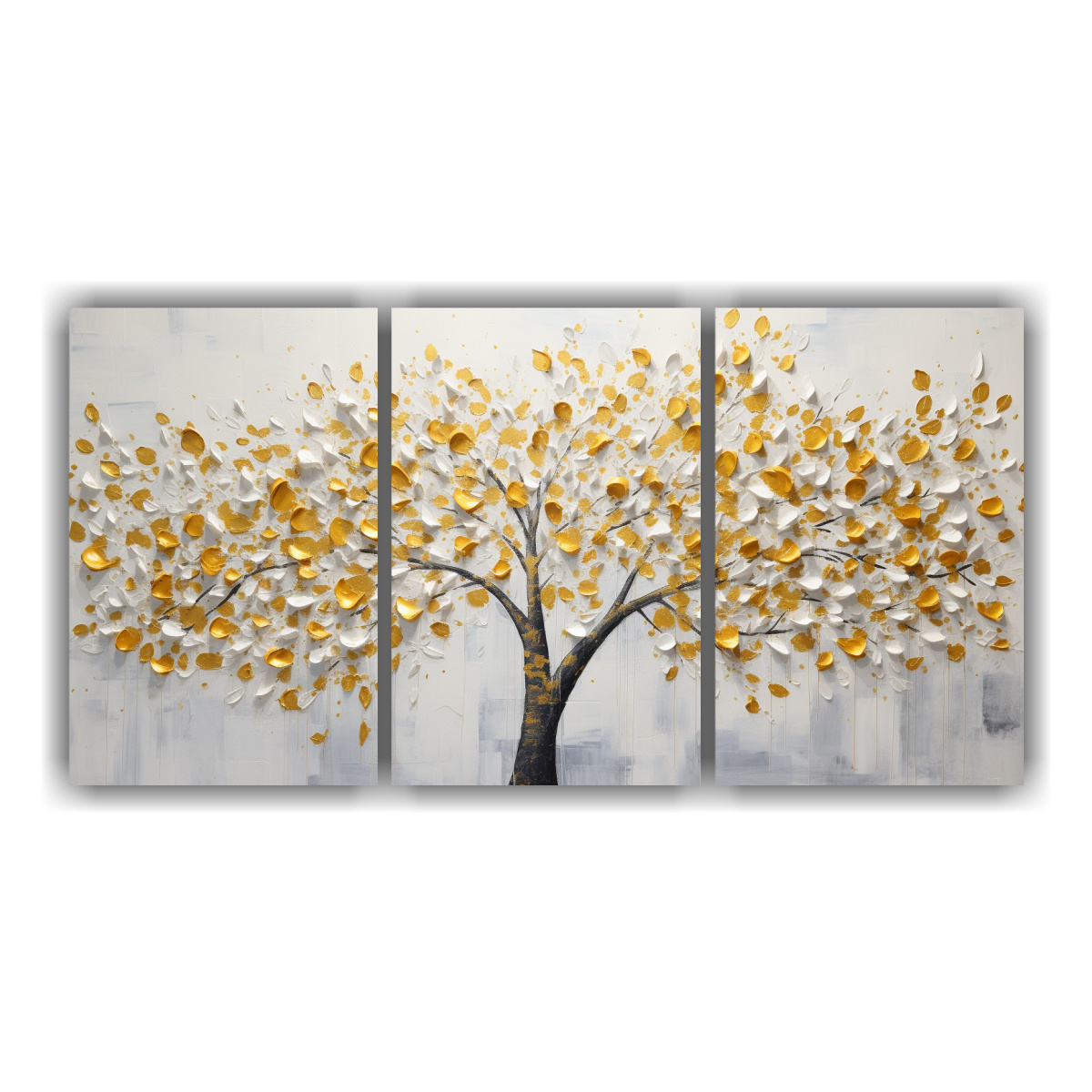 pintura-decorativa-de-rbol-en-blanco-y-amarillo