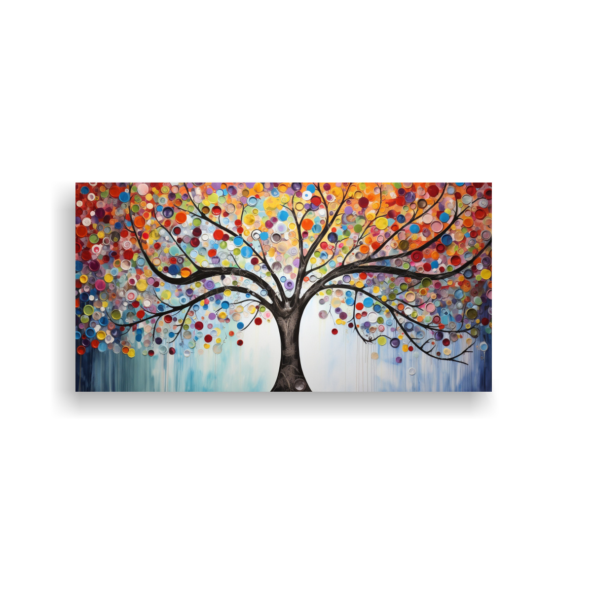 pintura-decorativa-de-rbol-en-colores-del-arco-ris-y-plateado