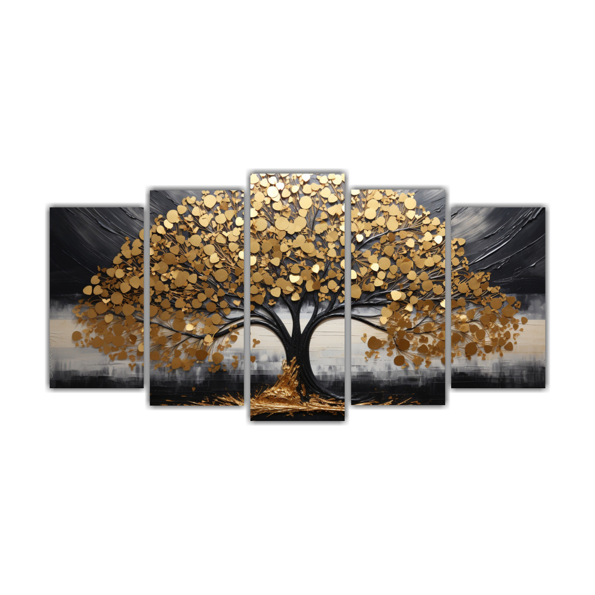 pintura-decorativa-de-rbol-en-negro-y-oro-estilo-pol-ptico