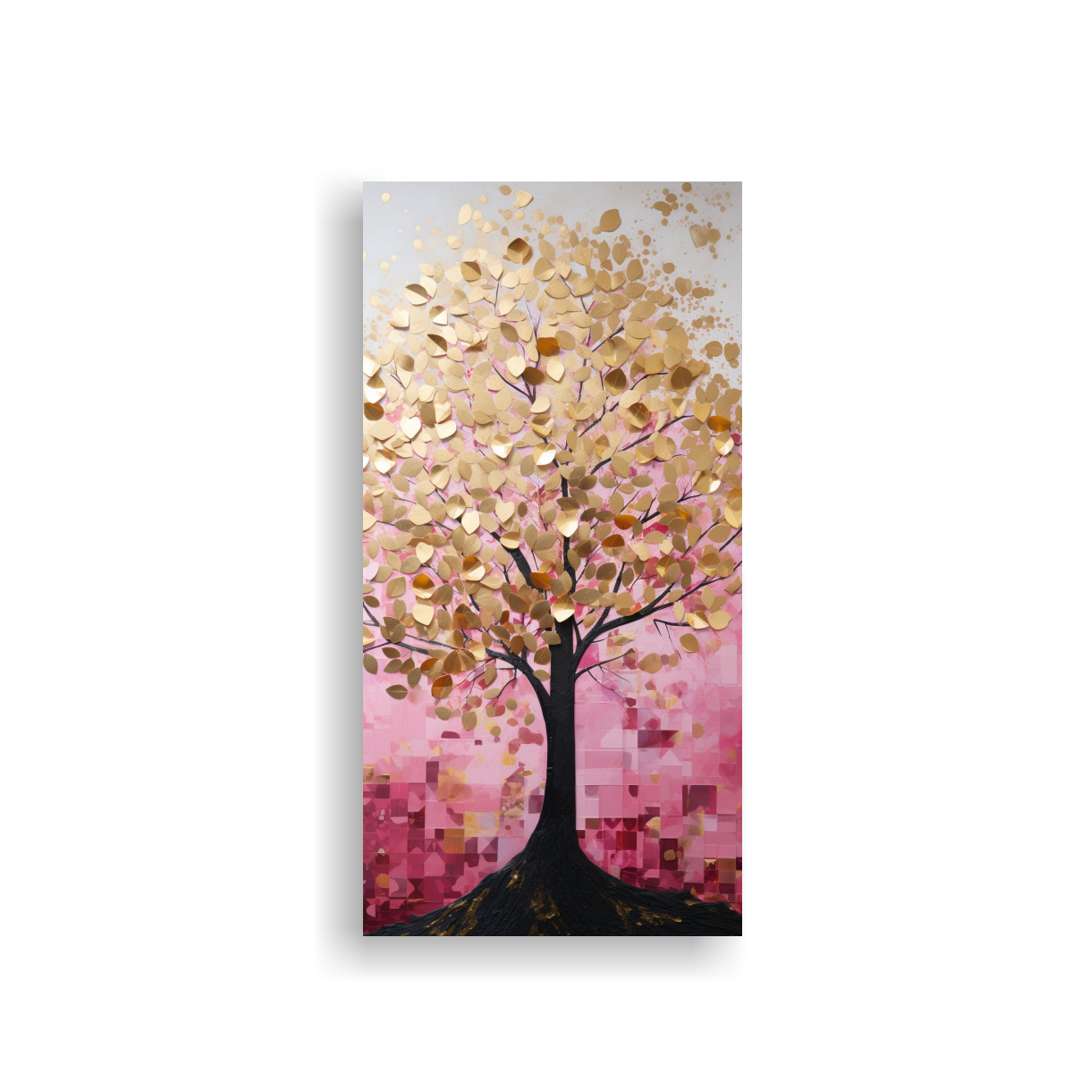 pintura-decorativa-de-rbol-en-rosa-y-dorado-arte-abstracto-de-l-neas-finas