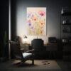 pintura-decorativa-de-simplicidad-conceptual-tela-en-bastidor-de-6-flores-silvestres-en-acuarela-hecha-a-mano-1