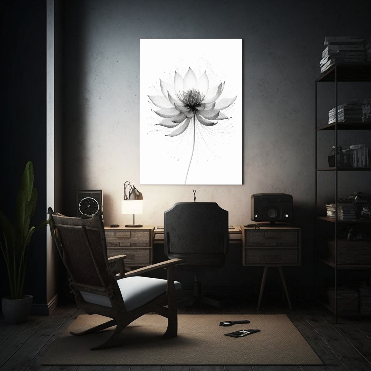 pintura-decorativa-en-bastidor-loto-abstracto-m-gico-de-l-neas-finas-sobre-fondo-blanco-1-1