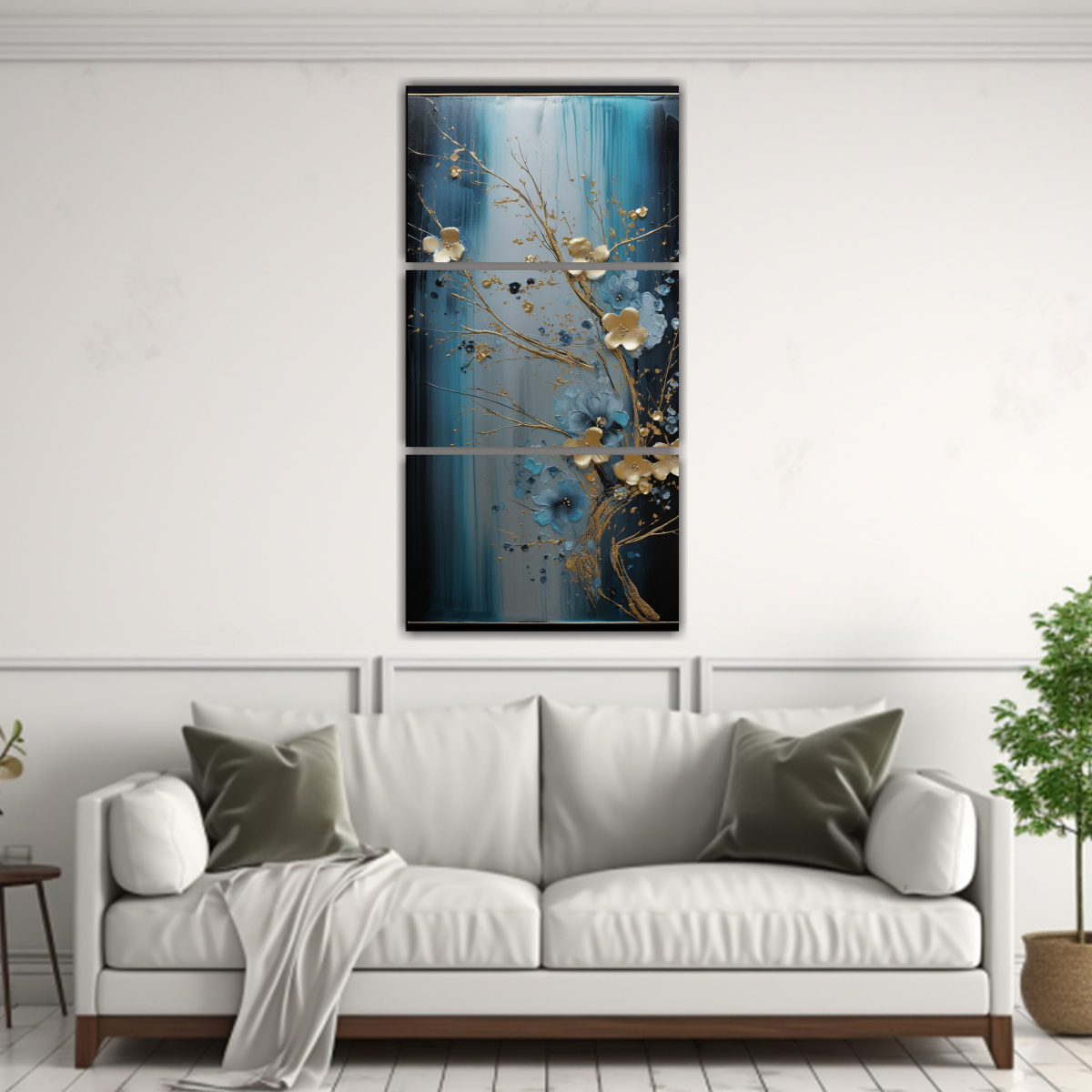 pintura-decorativa-en-negro-y-dorado-estilo-l-nea-equilibrio-visual-1