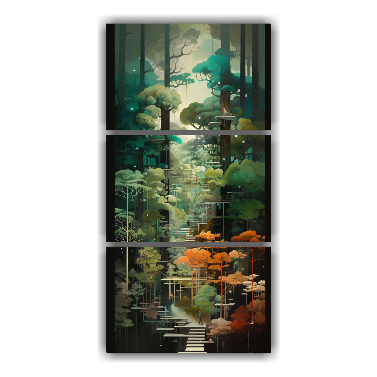 pintura-decorativa-espectacular-de-una-calma-abstracta-en-capas-de-un-bosque-