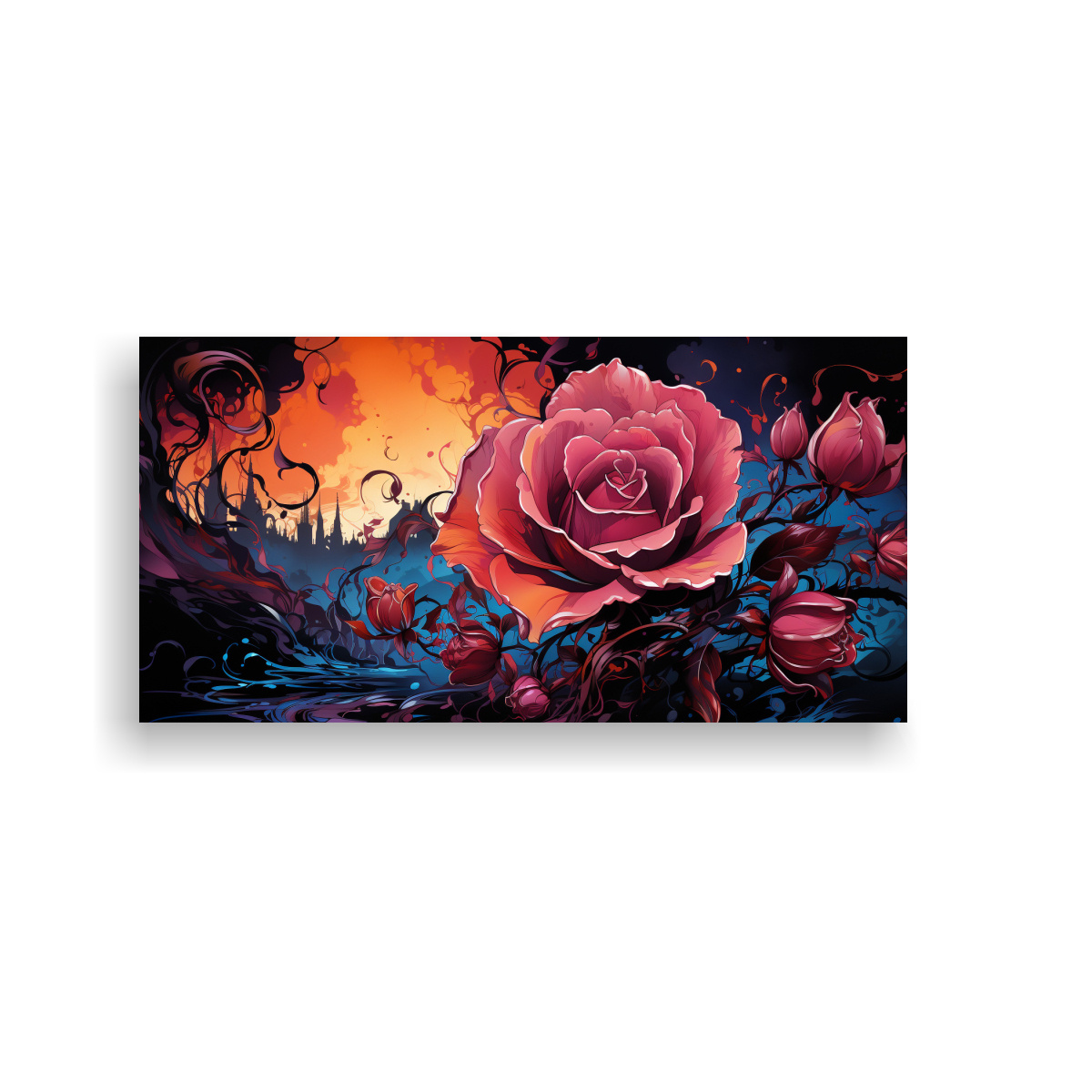 pintura-decorativa-estilo-graffiti-con-fondo-de-rosa-y-colores-sangrantes