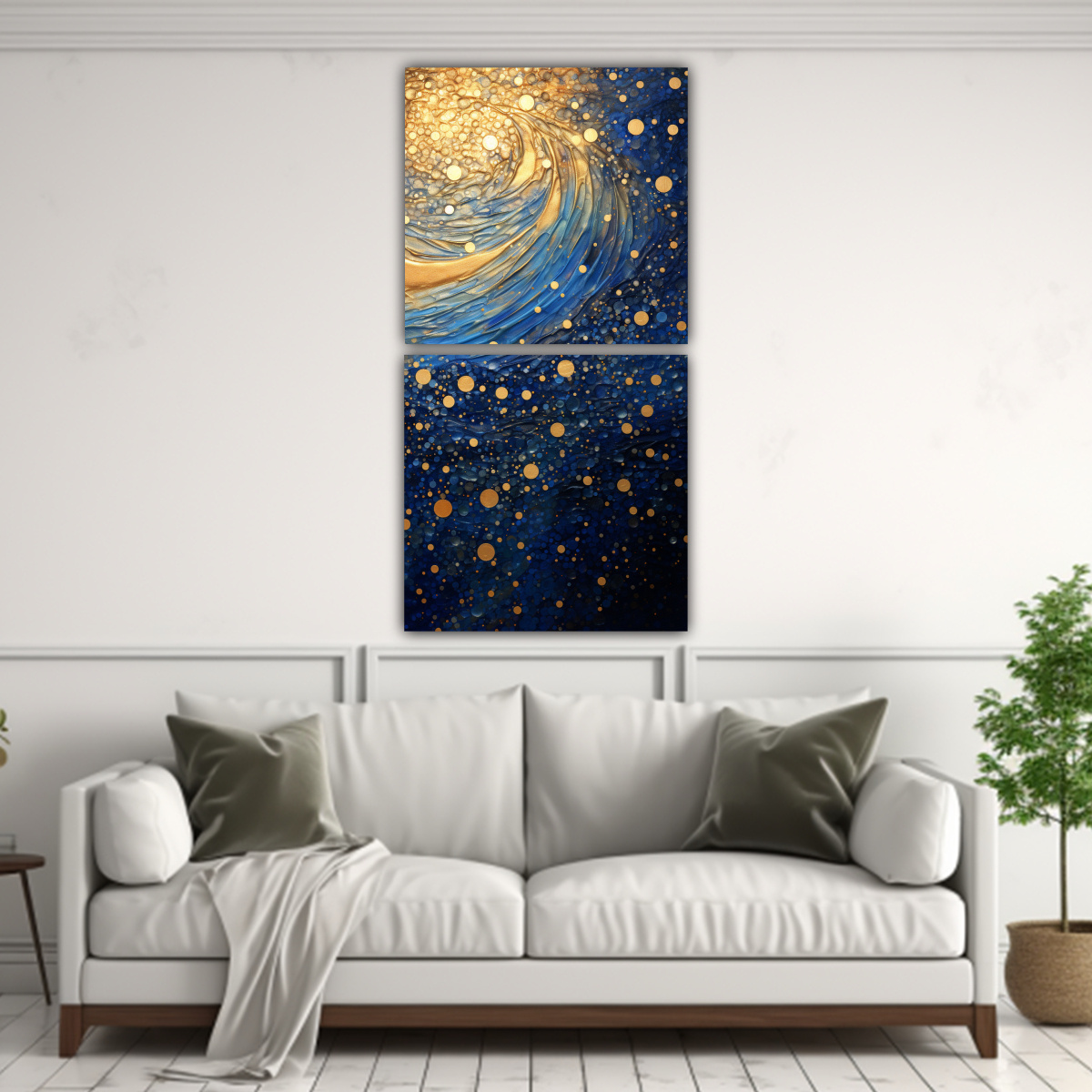 pintura-decorativa-estilo-puntillismo-luminoso-de-2-cuadros-verticales-1