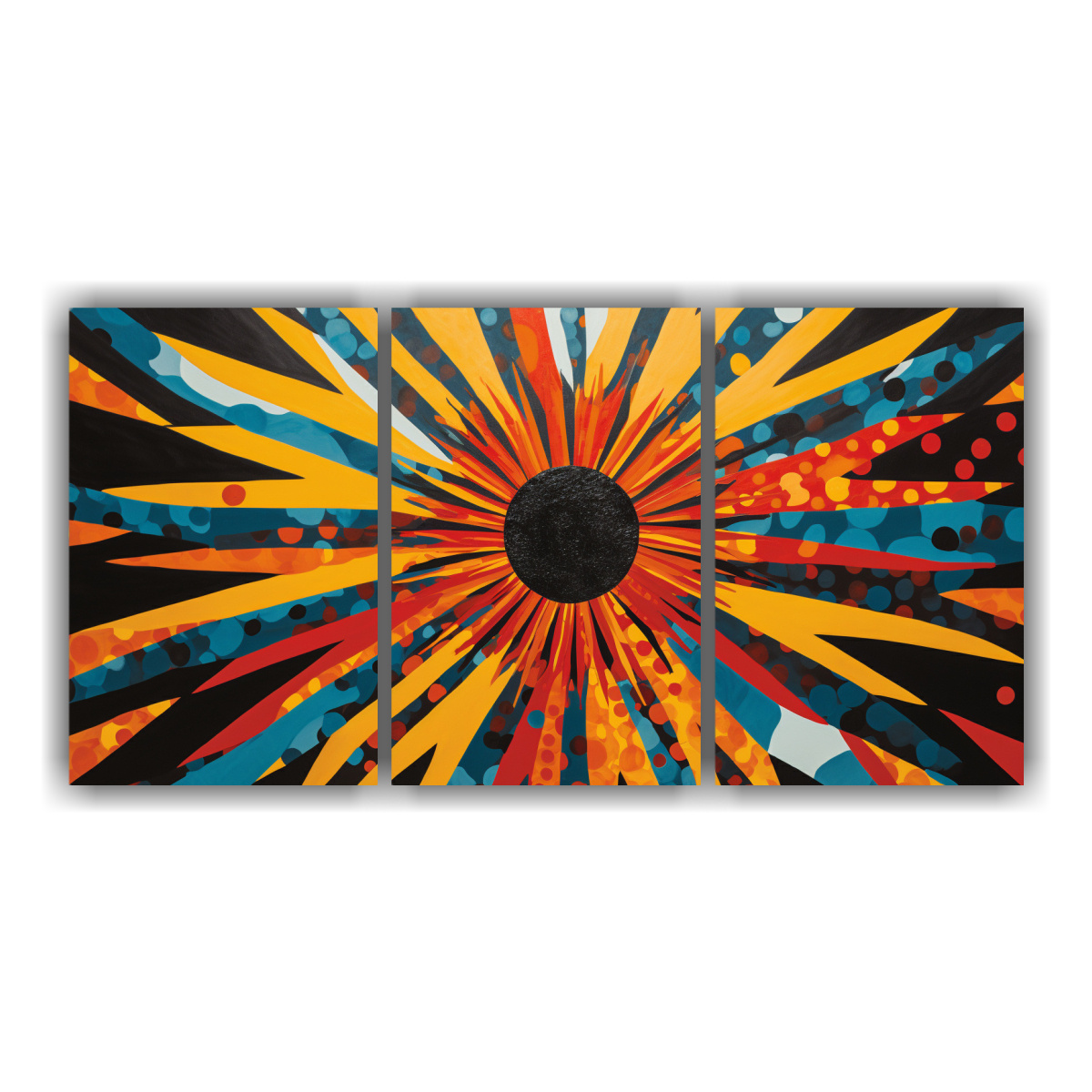 pintura-decorativa-lienzo-floral-inspirador-de-linograbado-de-un-sol-en-primer-plano-con-patr-n-de-mosaico-acu-tico-