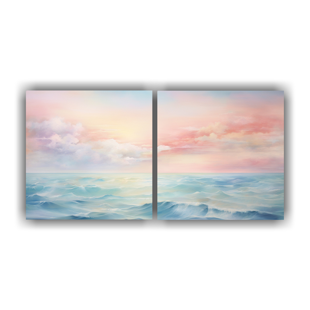 pintura-decorativa-lineal-de-dos-telas-en-bastidor-representaci-n-abstracta-de-un-paisaje-marino-suave-y-sereno