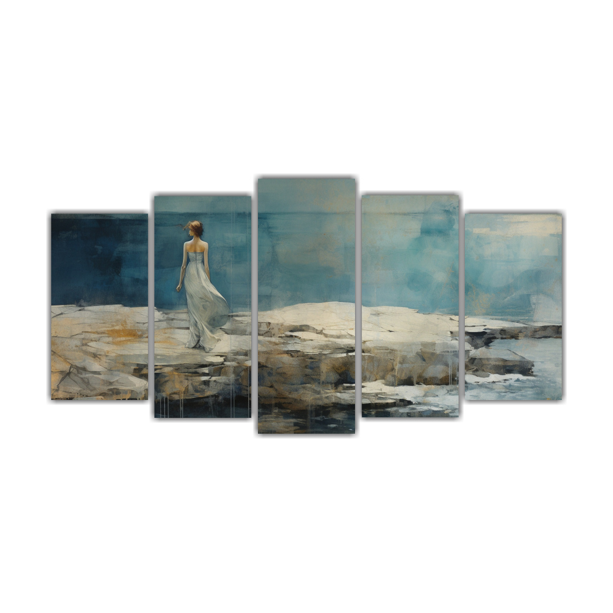 pintura-decorativa-pol-ptico-concepto-alegr-a-en-acuarela-azul-verde-menta-y-plateado