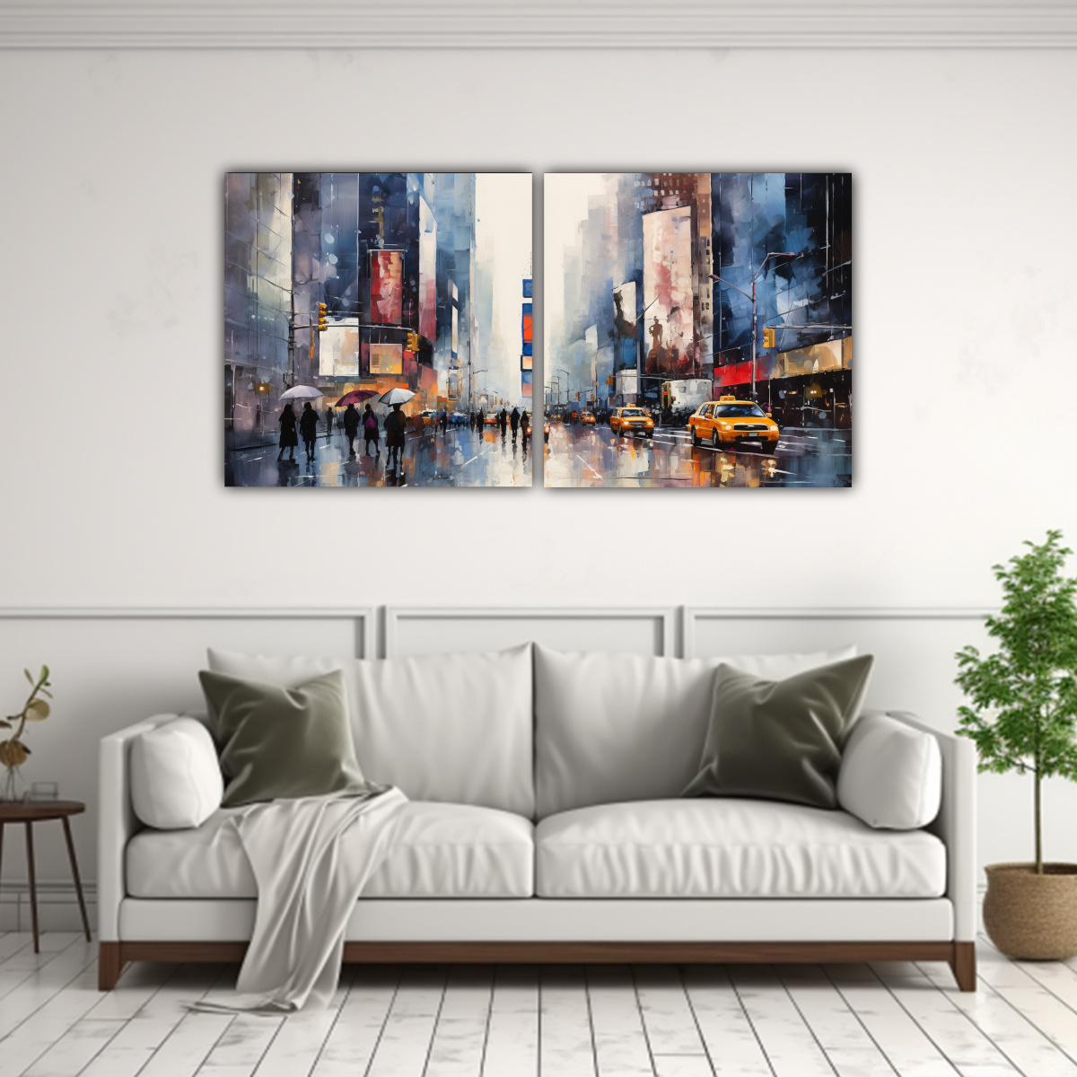 pintura-decorativa-set-2-canvas-conceptual-exuberantes-paisaje-de-la-calle-time-square-en-manhattan-1