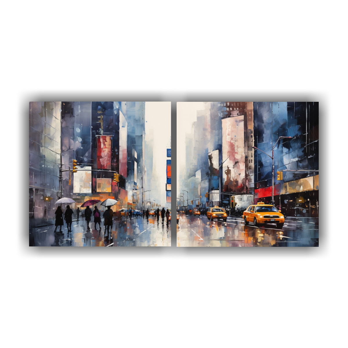 pintura-decorativa-set-2-canvas-conceptual-exuberantes-paisaje-de-la-calle-time-square-en-manhattan