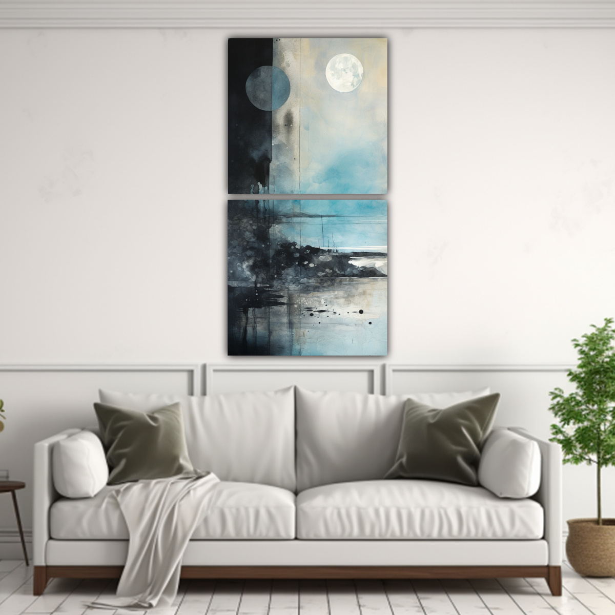 pintura-decorativa-tem-tica-en-acuarela-negro-verde-azulado-y-plateado-1