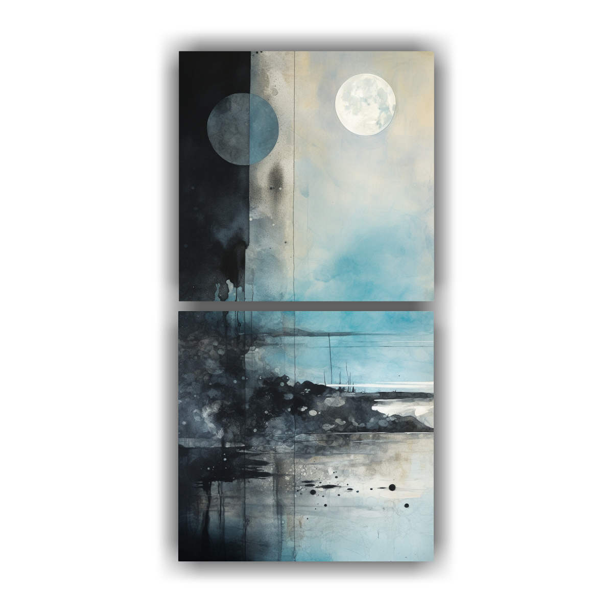 pintura-decorativa-tem-tica-en-acuarela-negro-verde-azulado-y-plateado