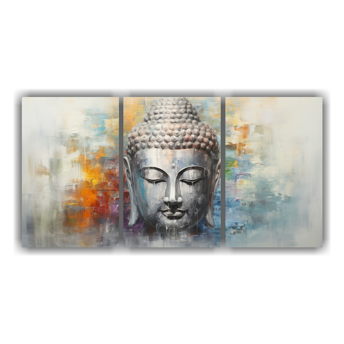 pintura-decorativa-tr-ptico-buddha-calma-estilo-abstracto-plata-y-vibrante
