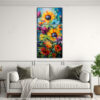 pintura-decorativa-tres-artes-brillante-de-girasoles-arco-ris-en-lienzo-1