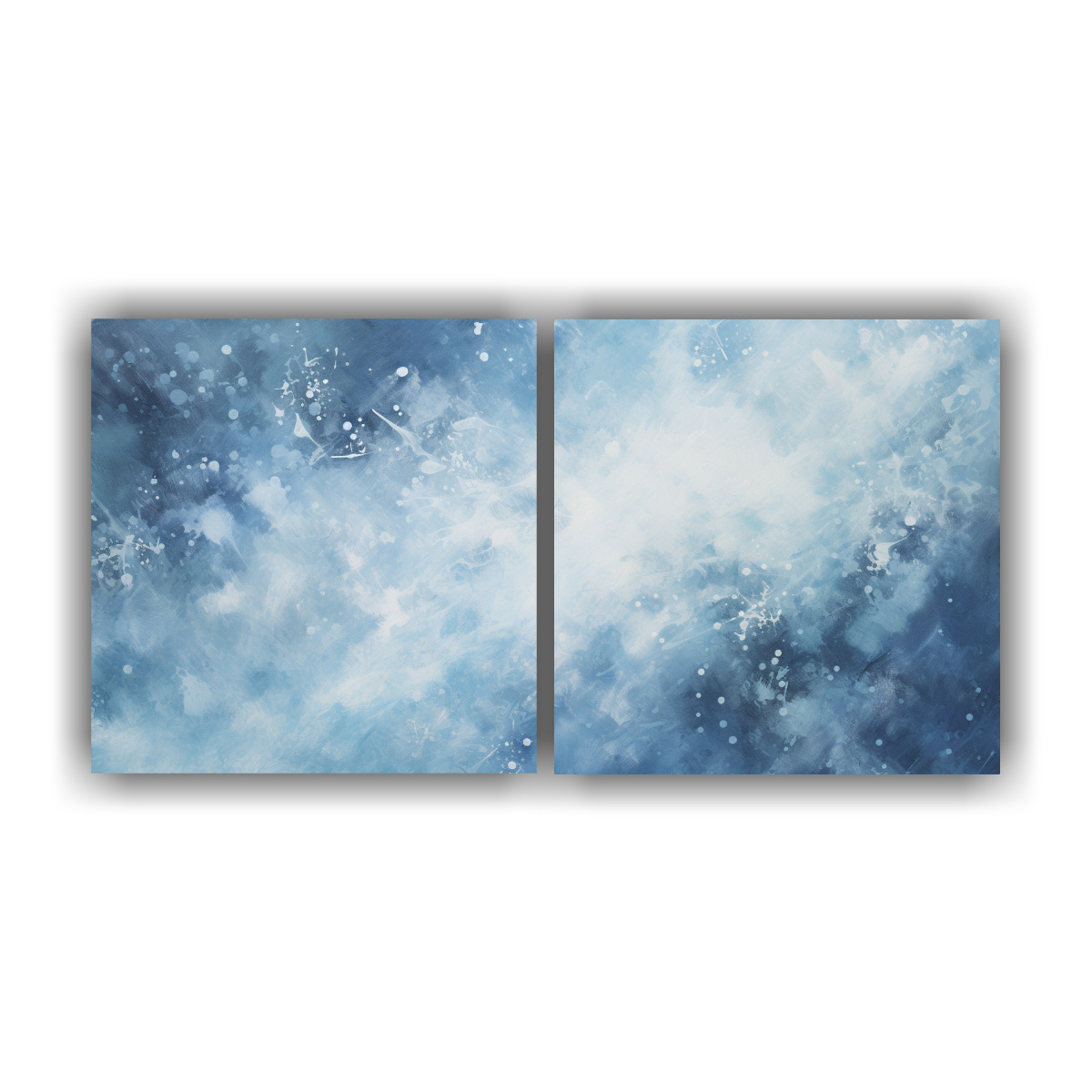 pintura-din-mica-representando-tormenta-de-nieve-con-decoraci-n-set-2-composiciones