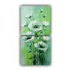 pintura-en-bastidor-abstracta-verde-con-amapolas-para-sala